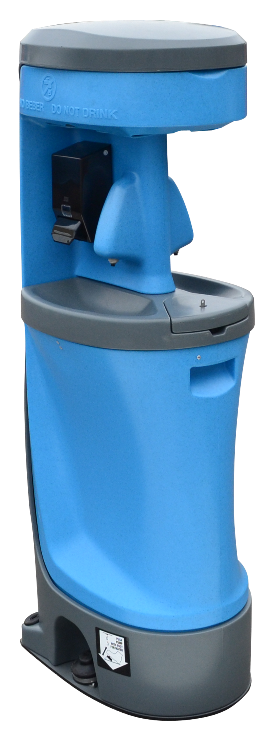 hand washing station angle view