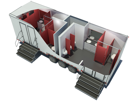 Silver Series Restroom Trailer Cutaway