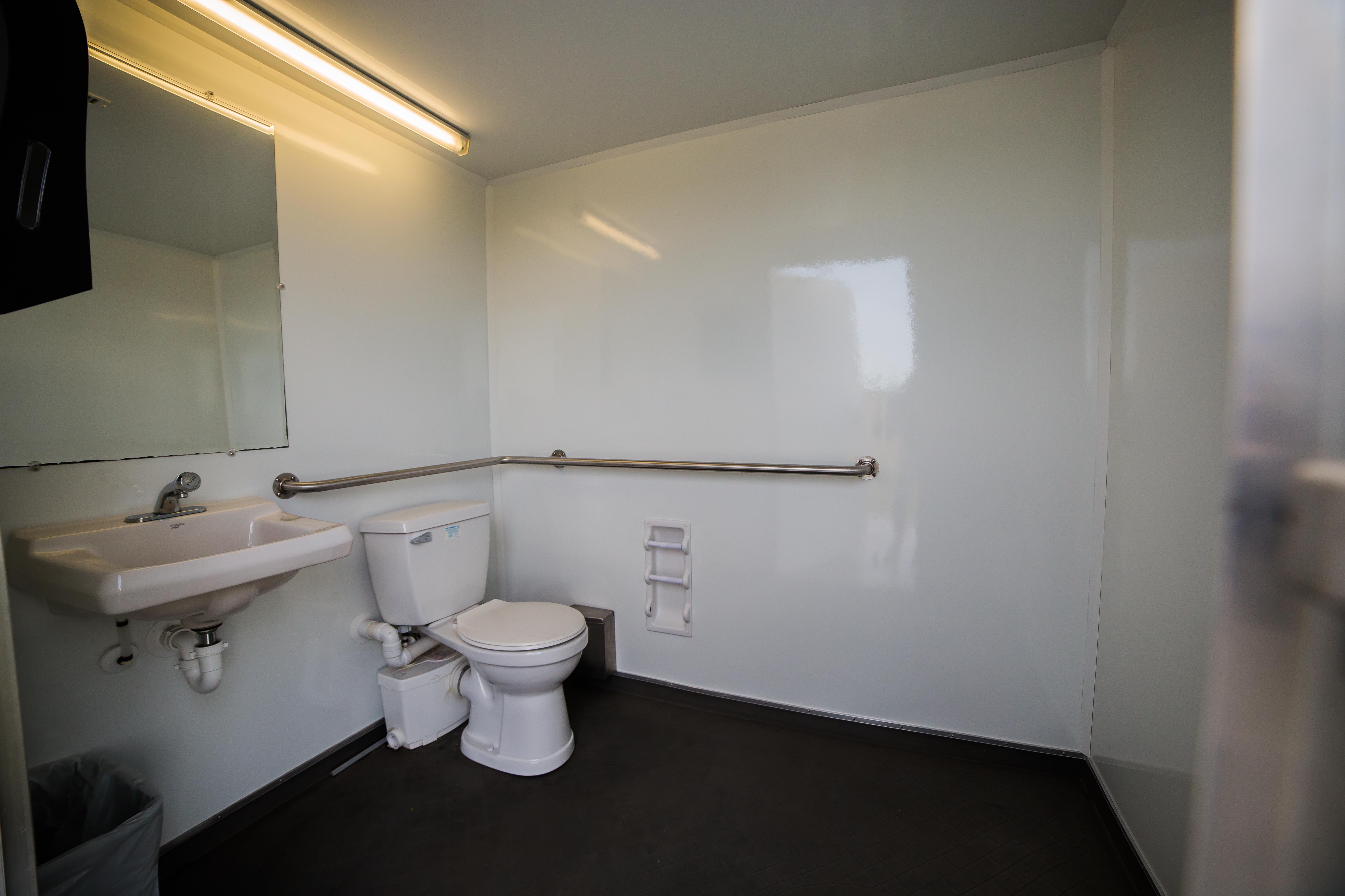 Compact ADA Restroom Trailer Interior